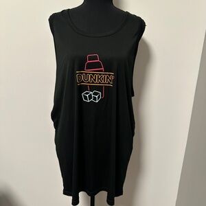 *DUNKIN* Black Dunkin' Iced Drink Tank Top Size XL